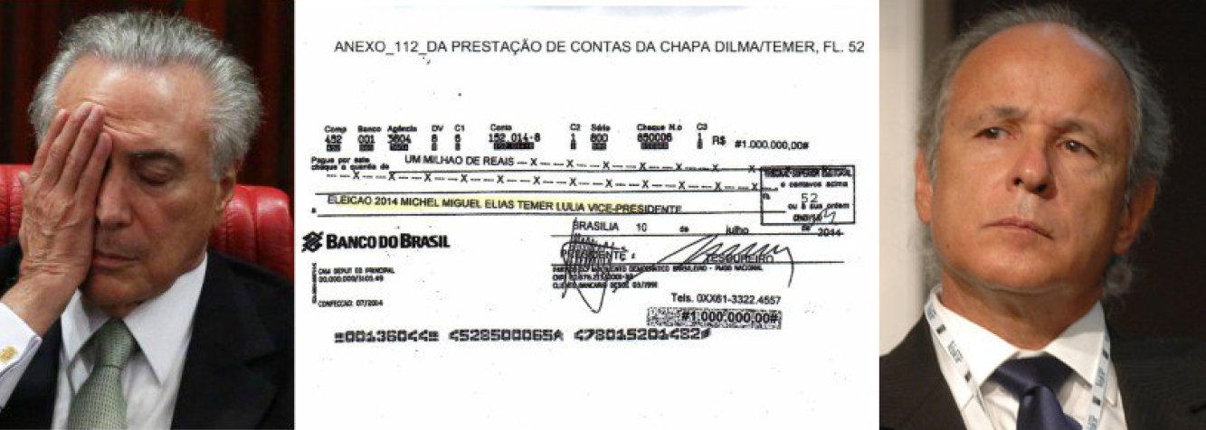 Cheque Da Propina Da Andrade Foi Nominal A Temer Brasil