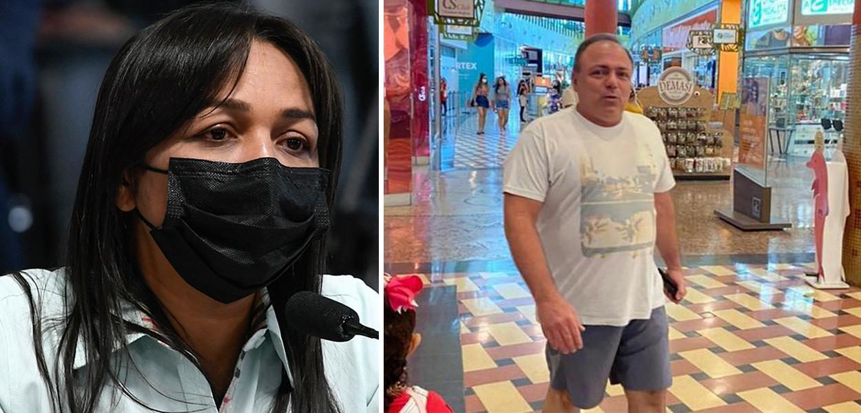 Senadora Eliziane Gama Pazuello vai passear sem máscara no shopping e