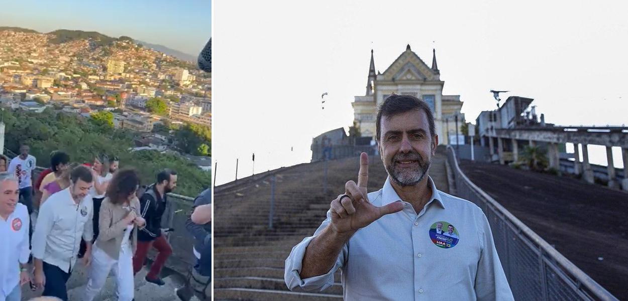 Freixo E Ceciliano Abrem Campanha Subindo As Escadarias Da Igreja Da