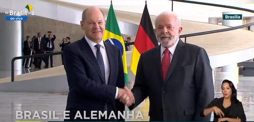 Lula recebe chanceler alemão Olaf Scholz no Palácio do Planalto