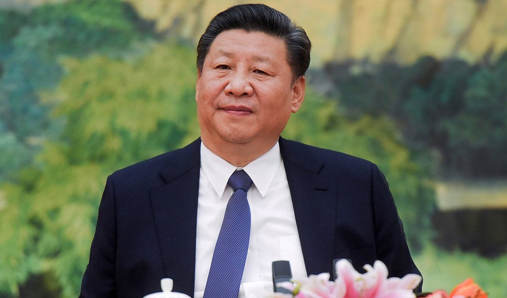 Presidente da China, Xi Jinping, durante reunião em Pequim 12/03/2018 REUTERS/Etienne Oliveau
