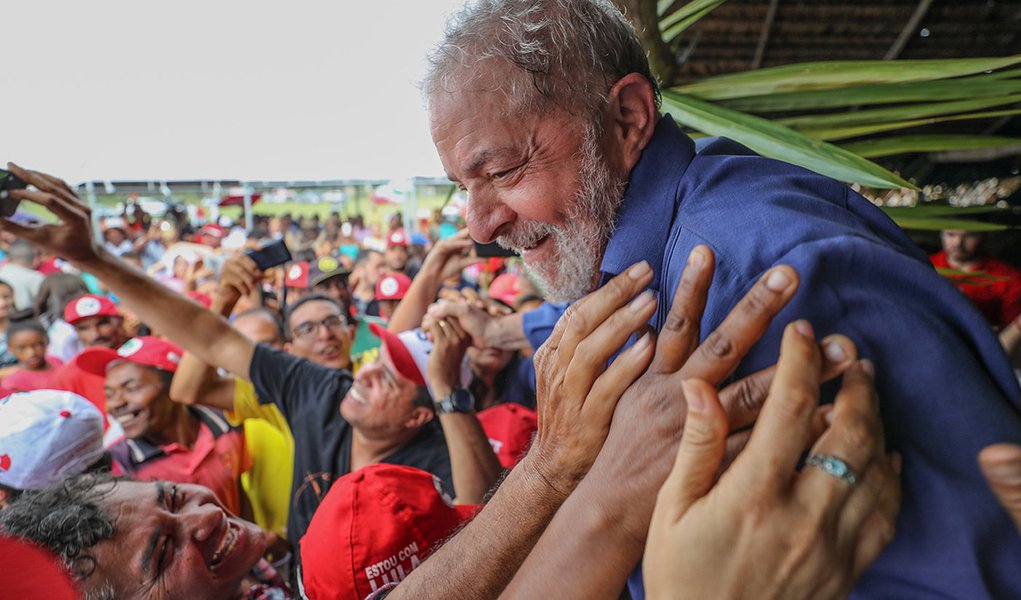 20/08/2017- Lula durante visita ao Acampamento Valdir Macedo do MST no município de Jandaíra Foto: Ricardo Stuckert