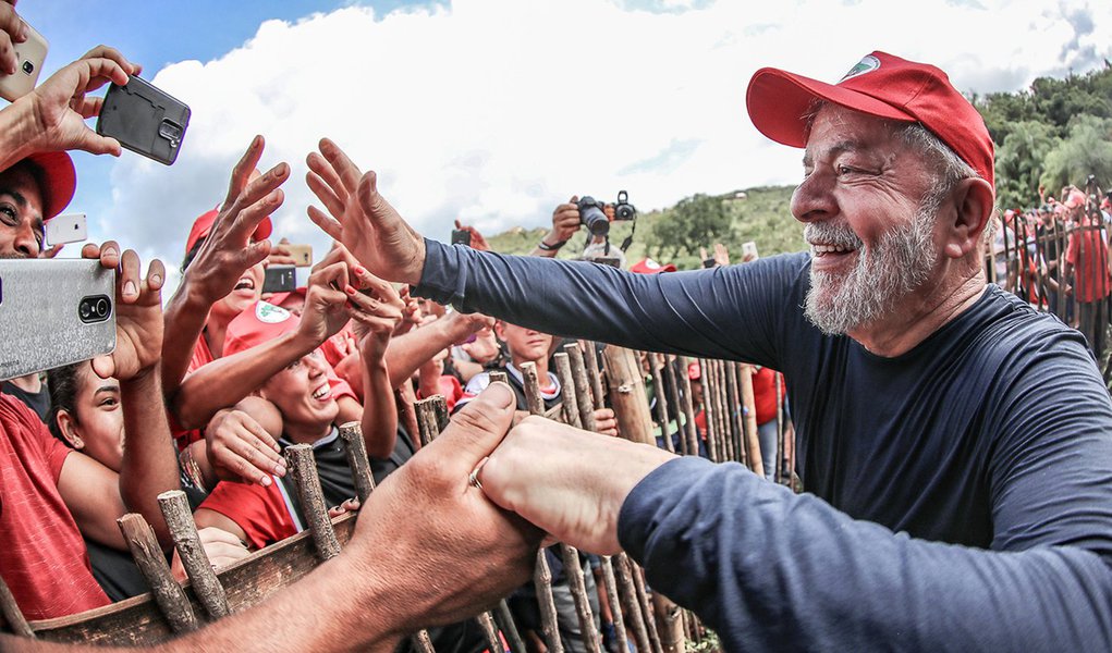 Itatiaiuçu (MG) 21 02 2018 Ex-presidente Lula durante visita ao acampamento Maria da Conceição, do MST, em Itatiaiuçu (MG). Foto: Ricardo Stuckert