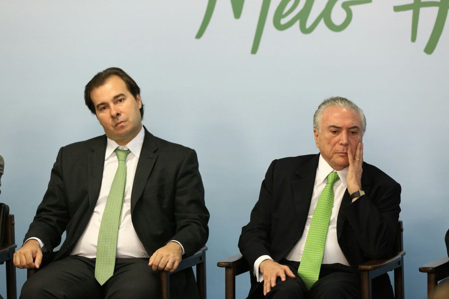 Presidente da Câmara, Rodrigo Maia (DEM-RJ), e Michel Temer