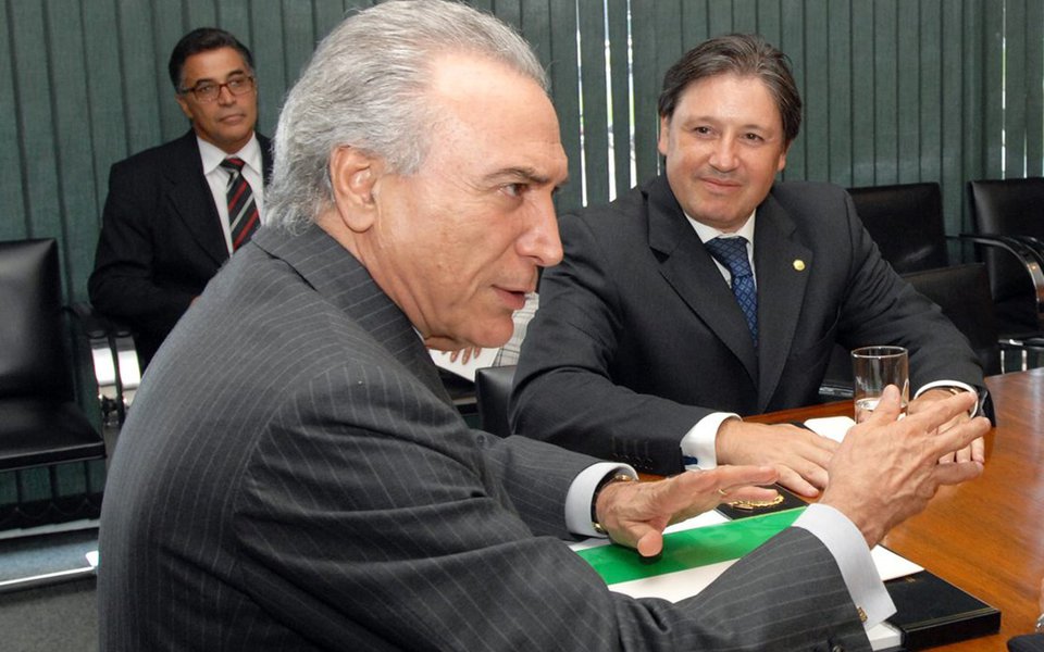 BRASILIA DF 23/02/2010 POLITICA Presidente Michel Temer recebe Deputado Rodrigo Rocha Loures (PMDB-PR) e convidado na Camara dos Deputados FOTO JBatista / Agencia Camara