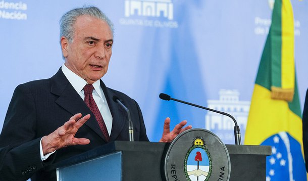 Olivos - Argentina 03/10/2016. Presidente Michel Temer durante declaração à imprensa.Foto: Beto Barata/PR