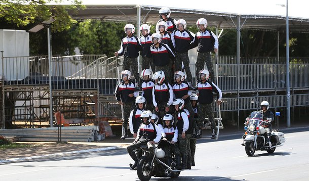 Brasília - Ensaio geral do Desfile Cívico Militar de 7 de Setembro na Esplanada dos Ministérios em Brasília. (Antônio Cruz/Agência Brasil)
