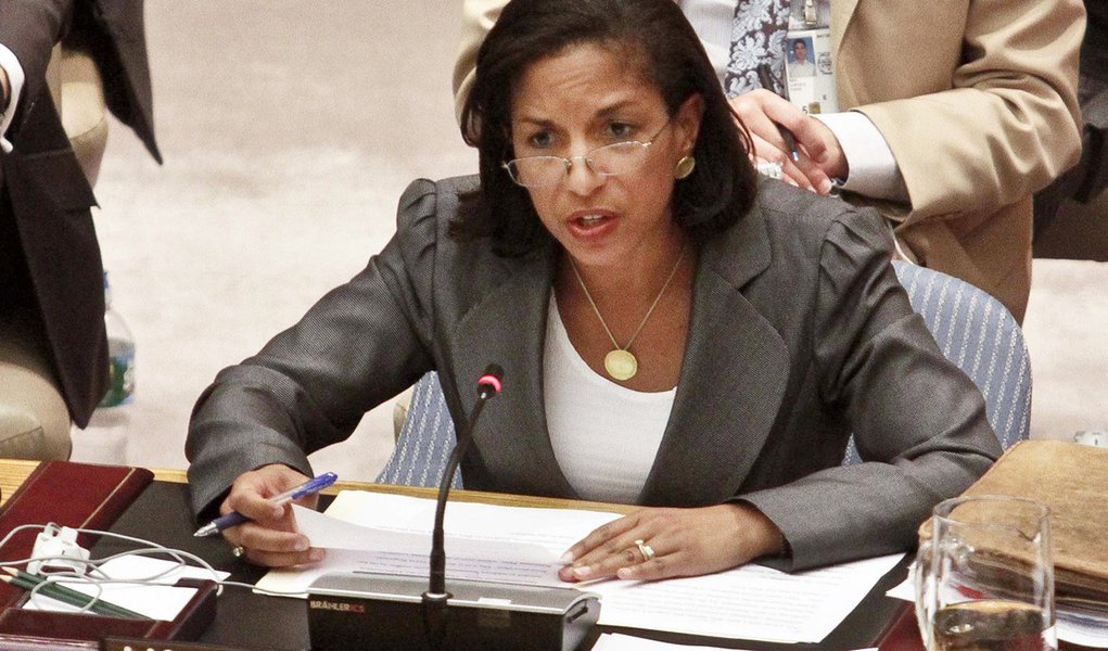 U.S. Ambassador Susan Rice speaks during a meeting on Syria in the United Nations Security Council, Aug. 30, 2012.
