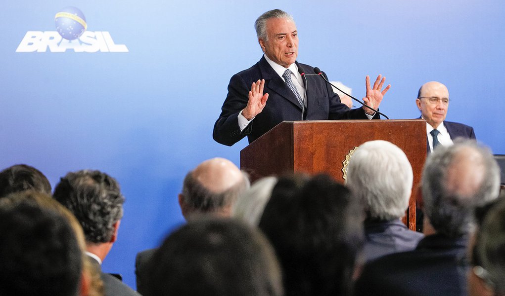 Brasília - DF, 08/06/2016. Presidente Interino Michel Temer durante encontro com Líderes Empresariais. Foto: Beto Barata/PR