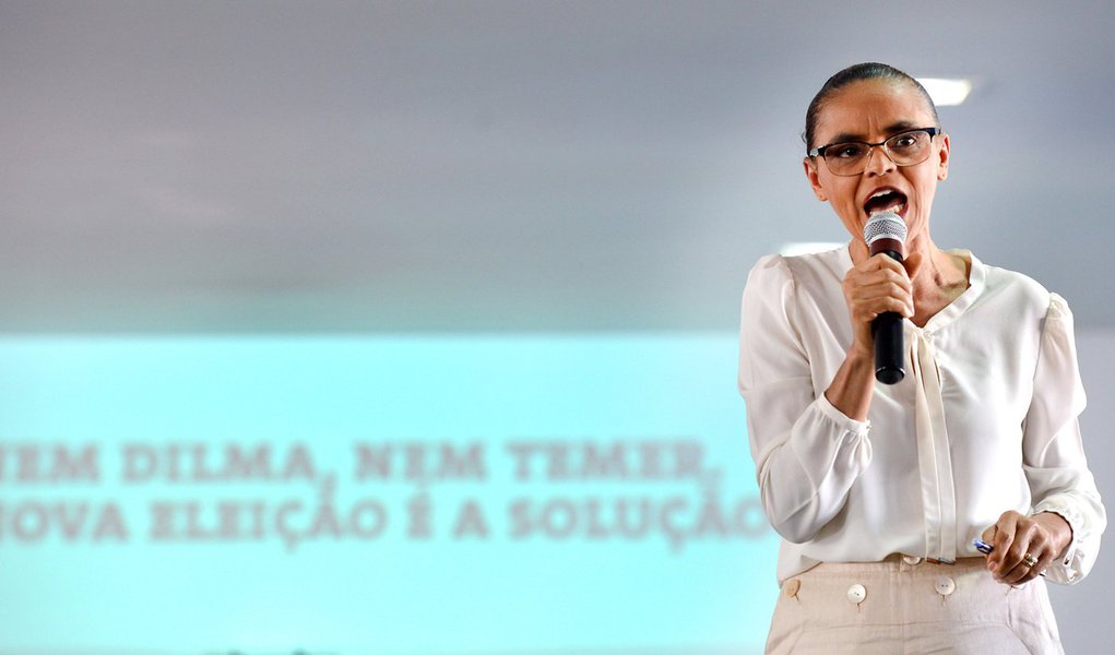Brasília - Marina Silva da Rede Sustentabilidade lança a campanha Nem Dilma Nem Temer, Nova Eleição é a Solução (Elza Fiuza/Agência Brasil)