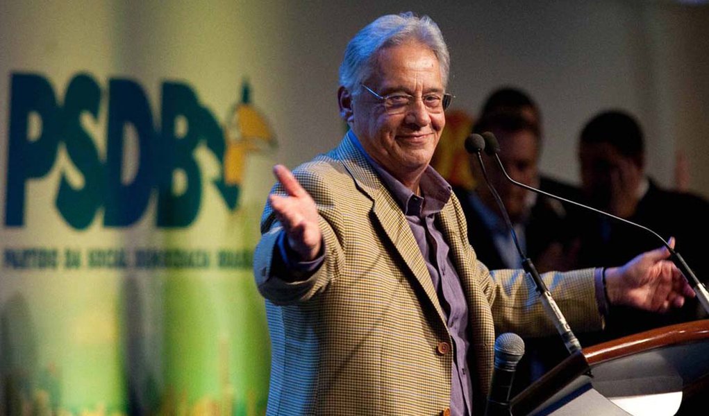 O ex-presidente Fernando Henrique Cardoso, durante lan�amento da candidatura de Jos� Serra � Presid�ncia da Rep�blica pelo PSDB, no Centro de Conven��es Brasil 21.