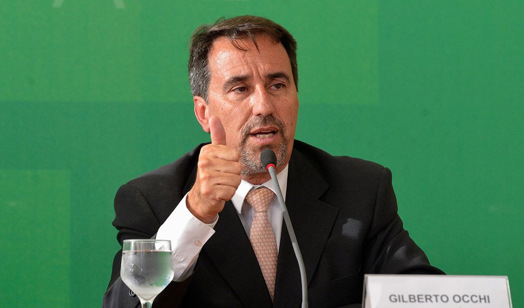 O ministro da Integração Nacional, Gilberto Magalhães Occhi, durante coletiva de imprensa, no Palácio do Planalto (Wilson Dias/Agência Brasil)