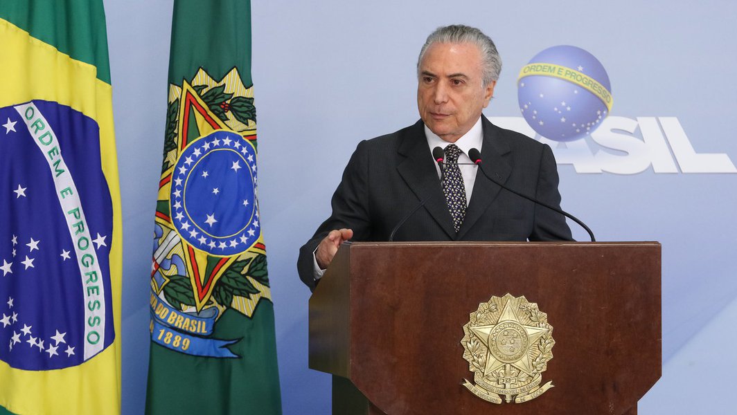 (Brasília - DF, 29/12/2016) Presidente Michel Temer durante pronunciamento á imprensa no Palácio do Planalto. Foto: Alan Santos/PR