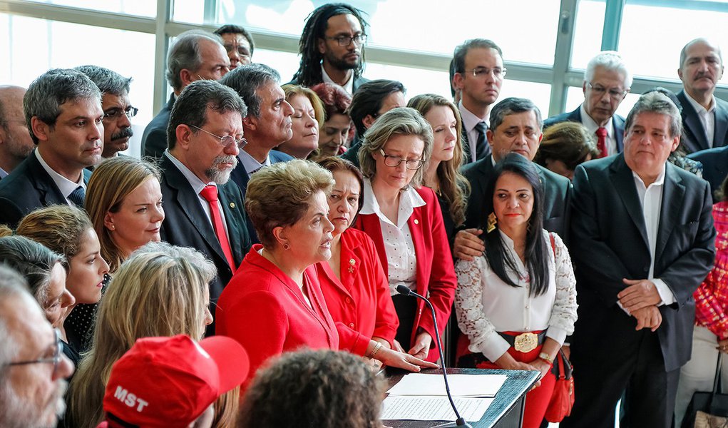 Brasília - DF, 31/08/2016. Presidenta Dilma Rousseff durante declaração a imprensa após comunicado do Senado Federal sobre o Processo de impeachment. Foto: Roberto Stuckert Filho/PR