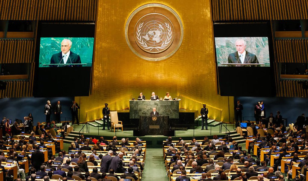 Nova Iorque - EUA, 20/09/2016. Presidente Michel Temer durante abertura do Debate Geral da 71ª Assembleia Geral das Nações Unidas - ONU. Foto: Beto Barata/PR