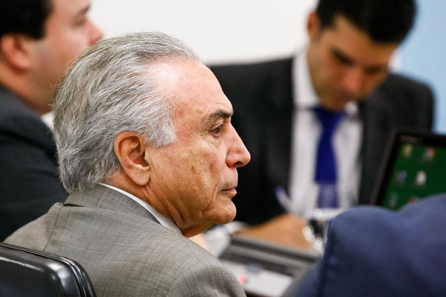 Brasília - DF, 27/06/2016. Presidente em Exercício Michel Temer durante reunião com ministros do Núcleo de Infraestrutura e Líderes do governo. Foto: Marcos Corrêa/PR
