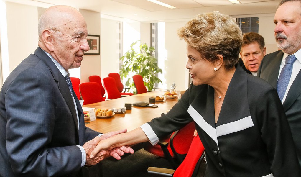 Nova Iorque - EUA, 29/06/2015. Presidenta Dilma Rousseff durante encontro com Rupert Murdock, dono do Grupo News Corporation. Foto: Roberto Stuckert Filho/PR