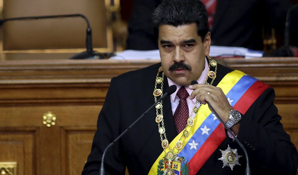 Presidente da Venezuela, NicolÃ¡s Maduro, durante encontro em Caracas. 07/07/2015 REUTERS/Jorge Dan Lopez