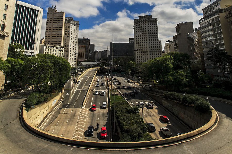 São Paulo- SP- Brasil- A cidade de São paulo completa 462 anos nessa segunda-feira (25/01/2016). Na foto, viaduto do chá. Foto: Oswaldo Corneti/ Fotos Públicas