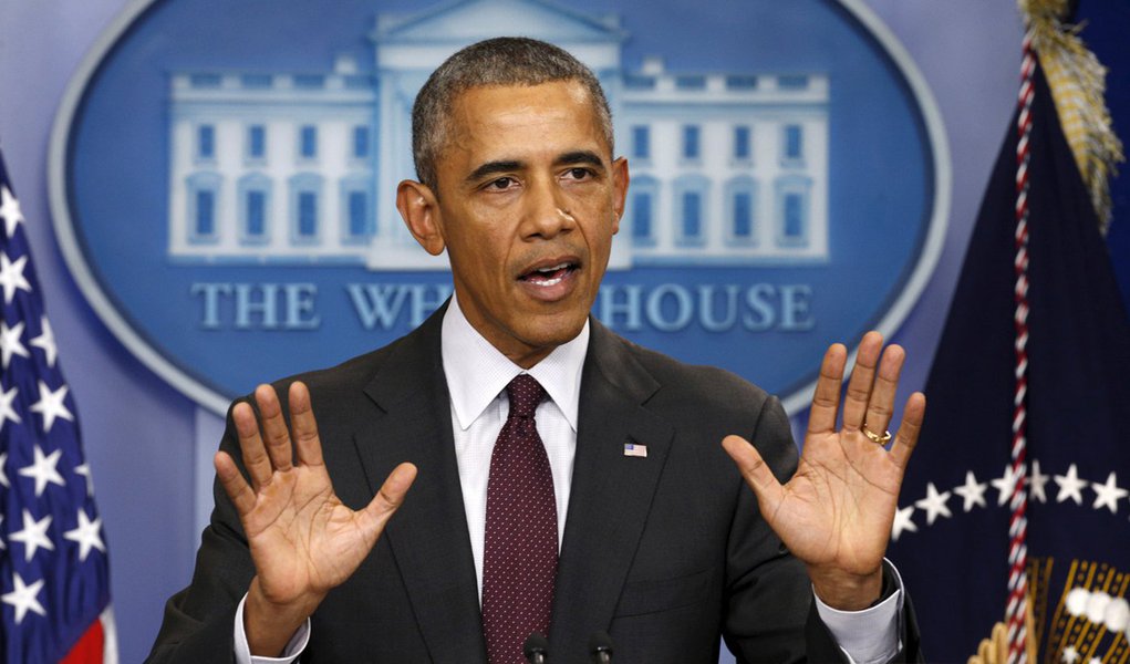 Presidente dos Estados Unidos, Barack Obama faz declaração na Casa Branca sobre tiroteio em Oregon. 01/10/2015 REUTERS/Kevin Lamarque