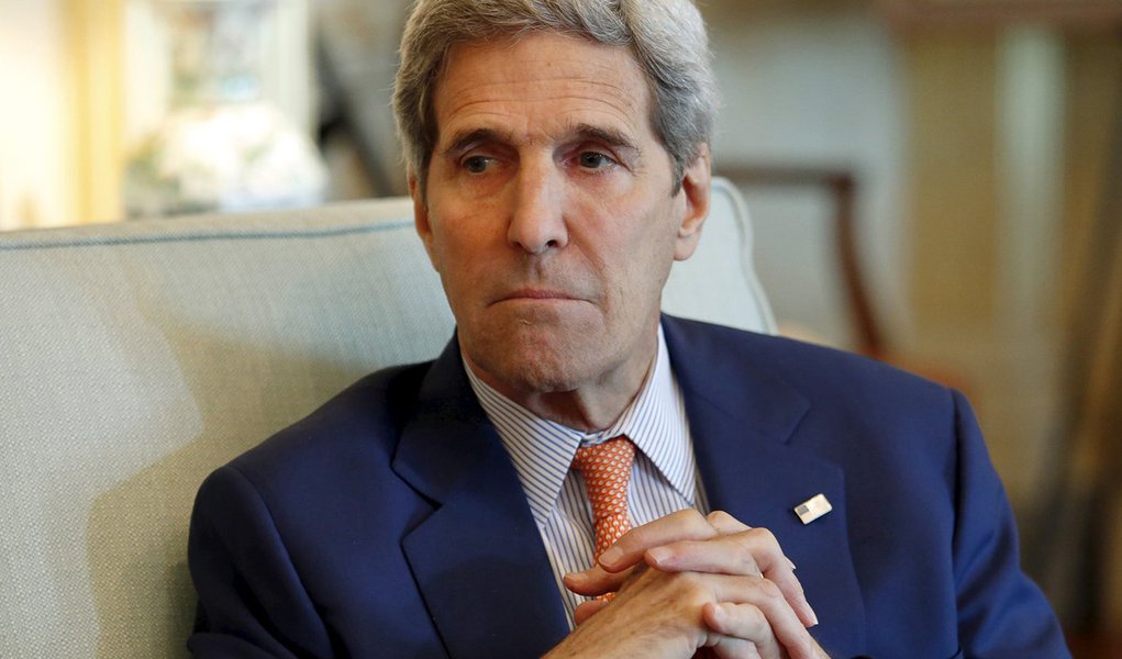 SecretÃ¡rio de Estado norte-americano, John Kerry, em Washington. 16/07/2015 REUTERS/Yuri Gripas