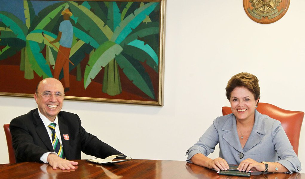 Bras�lia - DF, 14/03/2011. Presidenta Dilma Rousseff com Henrique Meirelles. Foto: Roberto Stuckert Filho/PR.