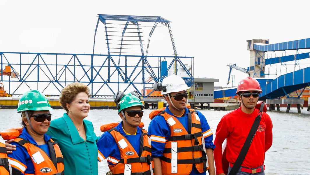 Barcarena-PA, 25/04/2014. Presidenta Dilma Rousseff durante Cerimônia de inauguração do Complexo Portuário Miritituba-Barcarena . Foto: Roberto Stuckert Filho/PR