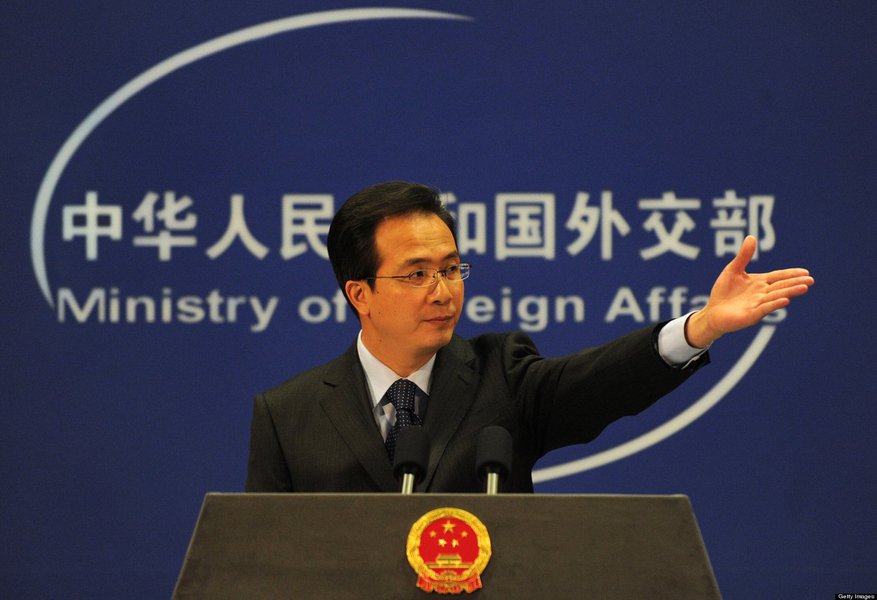 China's Ministry of Foreign Affairs spokesman Hong Lei gestures for questions at a press briefing in Beijing on November 30, 2010. China has urged the United States to "properly handle" issues related to the leaking of secret diplomatic cables through the