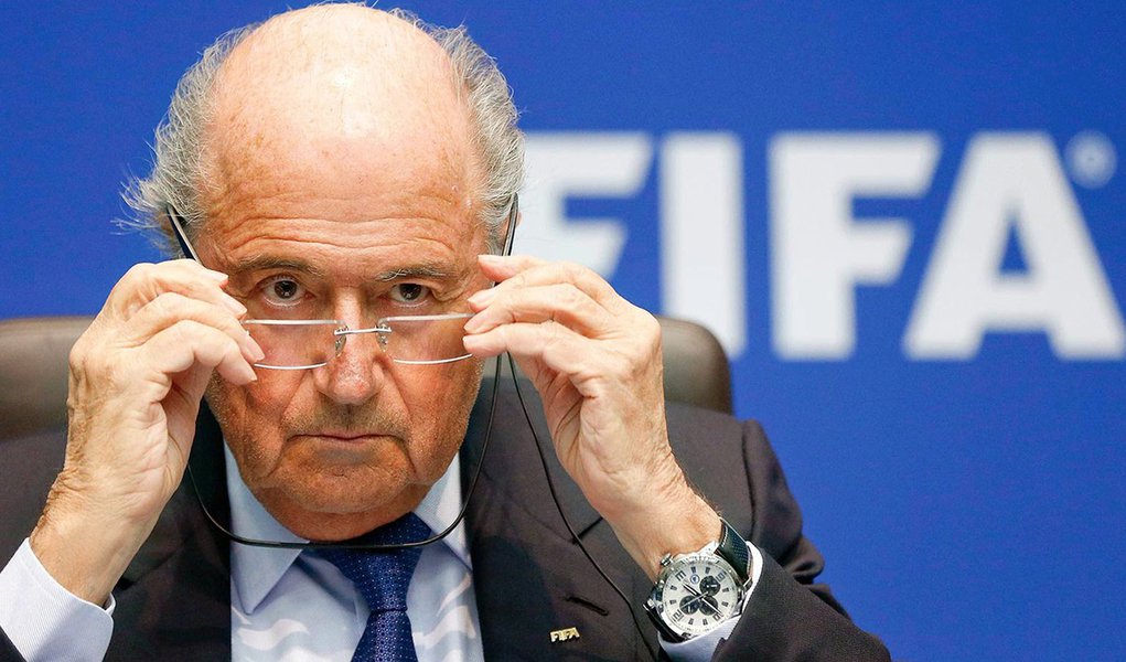 FIFA President Sepp Blatter adjusts his glasses as he addresses a news conference after a meeting of the FIFA executive committee in Zurich March 21, 2014. REUTERS/Arnd Wiegmann  (SWITZERLAND - Tags: SPORT SOCCER HEADSHOT) 
Picture Supplied by Action Ima