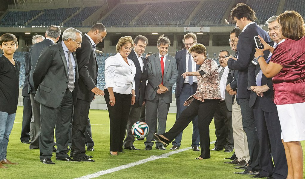 Natal - RN, 22/01/2014. Presidenta Dilma Rousseff durante a visita de inauguração ao Complexo do Estádio Arena das Dunas. Foto: Roberto Stuckert Filho/PR