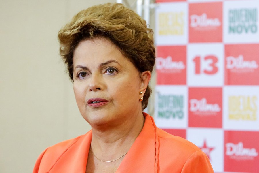 Dilma Rousseff durante a entrevista coletiva. São Paulo - SP, 19/10/2014. Foto: Ichiro Guerra