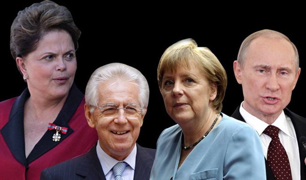 Dilma global dialoga com Monti, Merkel e Putin