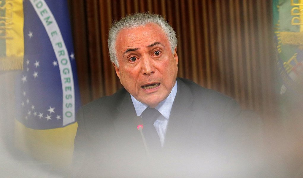 Presidente Michel Temer durante reunião no Palácio do Planalto, em Brasília 12/04/2018 REUTERS/Adriano Machado