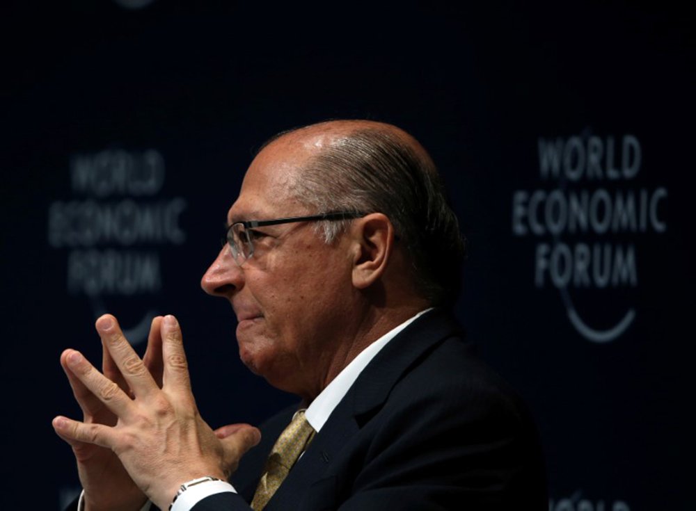 Alckmin participa do Fórum Econômico Mundial, em São Paulo 14/3/2018 REUTERS/Paulo Whitaker