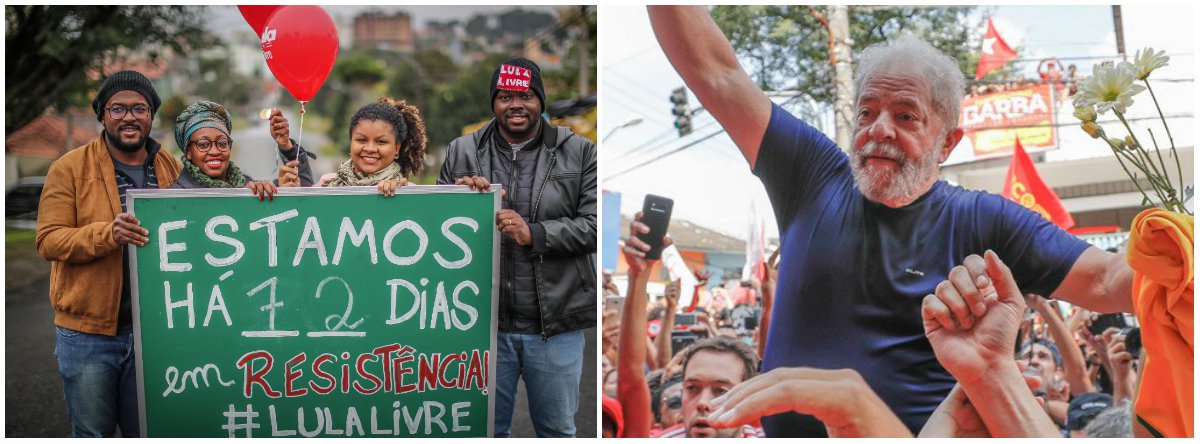 O ex-presidente Lula se entregou à Polícia Federal no dia 7 de abril, mas continua recebendo o apoio de vários manifestantes com uma vigília próximo à sede da Polícia Federal no Paraná, onde ele se encontra preso; apesar de estar detido por ter sido condenado sem provas, ele é líder absoluto em todas as pesquisas eleitorais