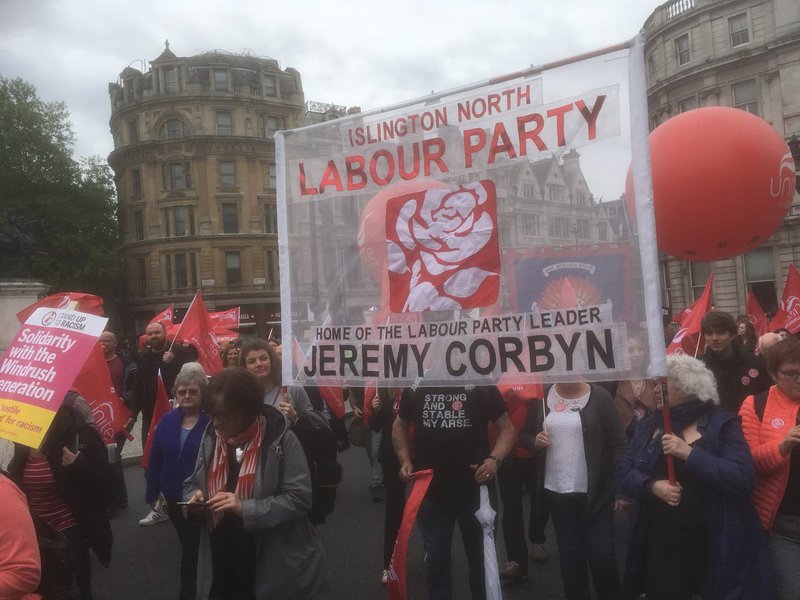 Protesto em Londres por melhores salários e direitos trabalhistas