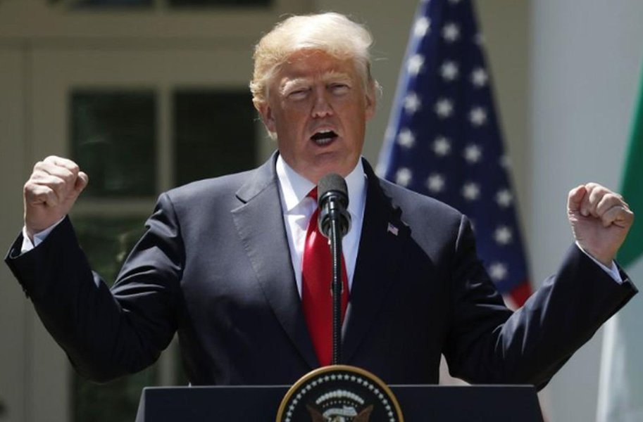 Presidente dos EUA, Donald Trump, durante coletiva de imprensa em Washington, EUA 30/04/2018 REUTERS/Kevin Lamarque