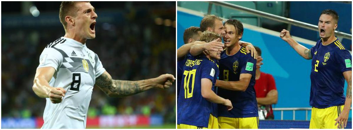 Um gol dramático nos acréscimos, de Toni Kroos, deu à atual campeã mundial Alemanha a vitória por 2 x 1 sobre a Suécia neste sábado, numa virada heroica, e manteve vivas as esperanças alemãs de classificar para as oitavas de final da Copa do Mundo