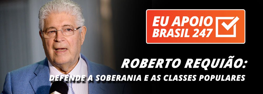 O senador Roberto Requião (PMDB-PR), apoia a campanha de assinaturas solidárias do 247. "Num momento como esse, a informação é fundamental e é também fundamental a existência do 247, que defende a soberania, os interesses das classes populares e o desenvolvimento", diz ele