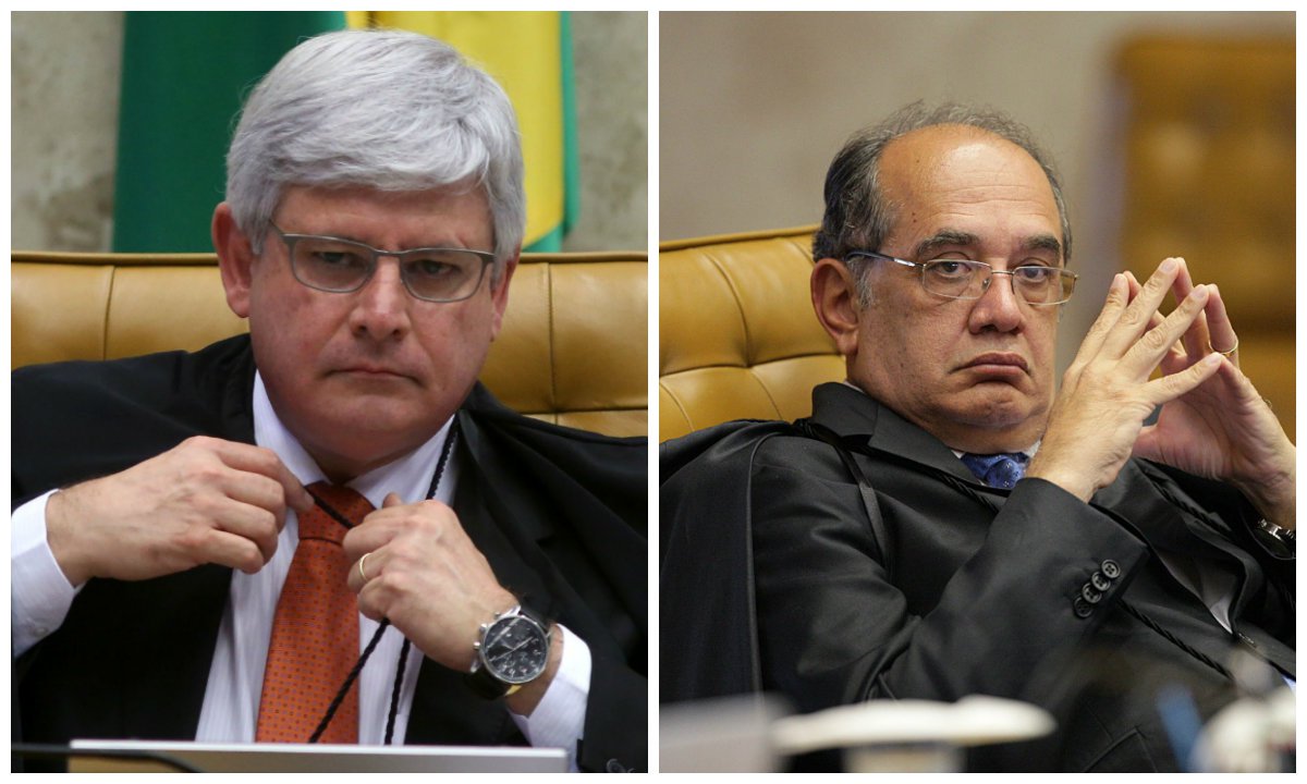 Procurador-geral da República, Rodrigo Janot, e ministro do Supremo Tribunal Federal (STF) Gilmar Mendes