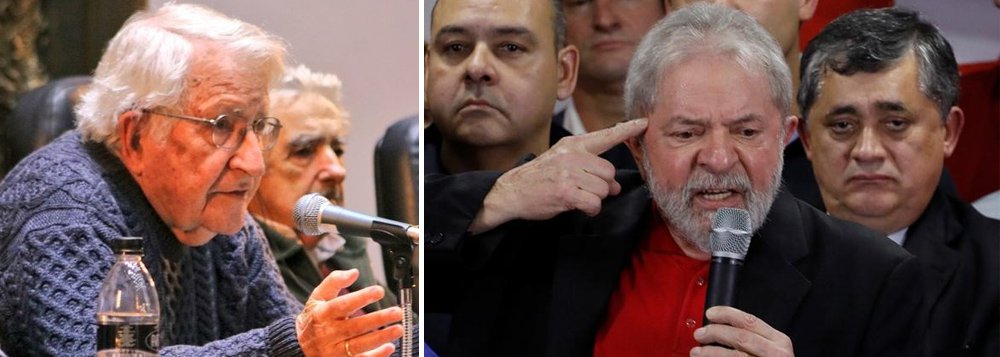 Um dos maiores intelectuais da atualidade, o filósofo e linguista norte-americano Noam Chomsky afirmou em palestra concedida nesta segunda-feira 17 no Uruguai que as políticas do ex-presidente Lula "foram semelhantes às dos anos 60, que levaram a um golpe militar fortemente apoiado pelos Estados Unidos"; "Mas agora [com Lula no governo] os EUA não tinham condições de dar um golpe militar", completou, depois de destacar que a "América Latina foi a primeira vítima do neoliberalismo e do Consenso de Washington"