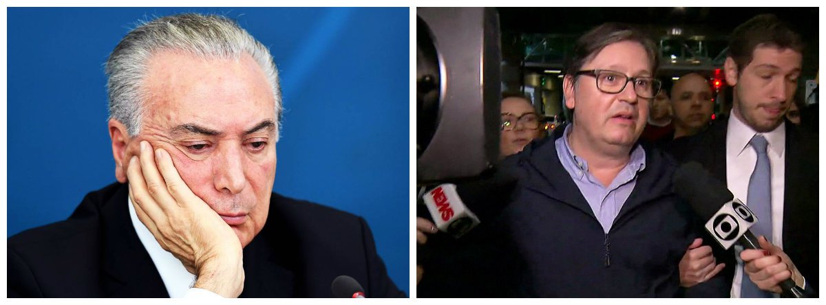 Michel Temer e deputado Rodrigo da Rocha Loures (PMDB-PR),  pego com mala com propina de R$ 500 mil paga pela JBS .2