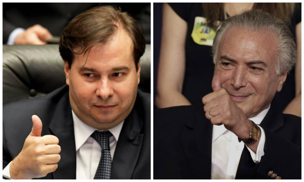 Presidente da Câmara, Rodrigo Maia (DEM-RJ), e Michel Temer .2