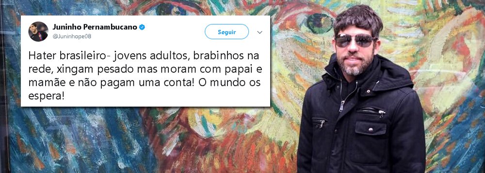 Juninho Pernambucano responde a seguidores no Twitter: 'Fora