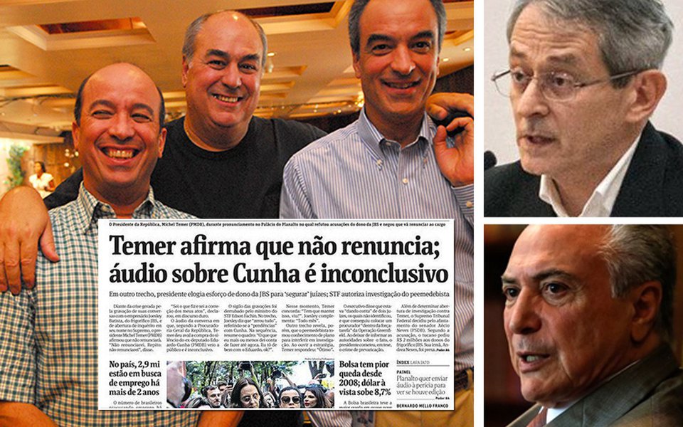 A Globo desmontou a farsa de uma perícia da Folha acerca dos áudios que comprometem o ilegítimo Michel Temer. A briga entre ambos expõe as vísceras do golpe que apoiam