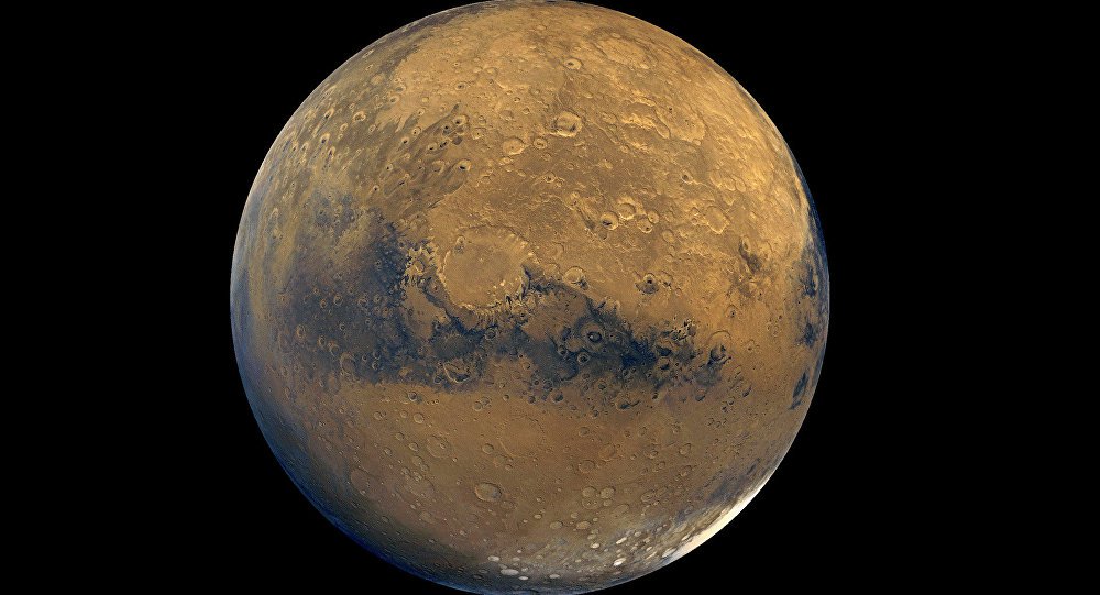 A agência espacial americana publicou uma imagem rara da superfície marciana na qual se pode observar a rocha-mãe do planeta vermelho