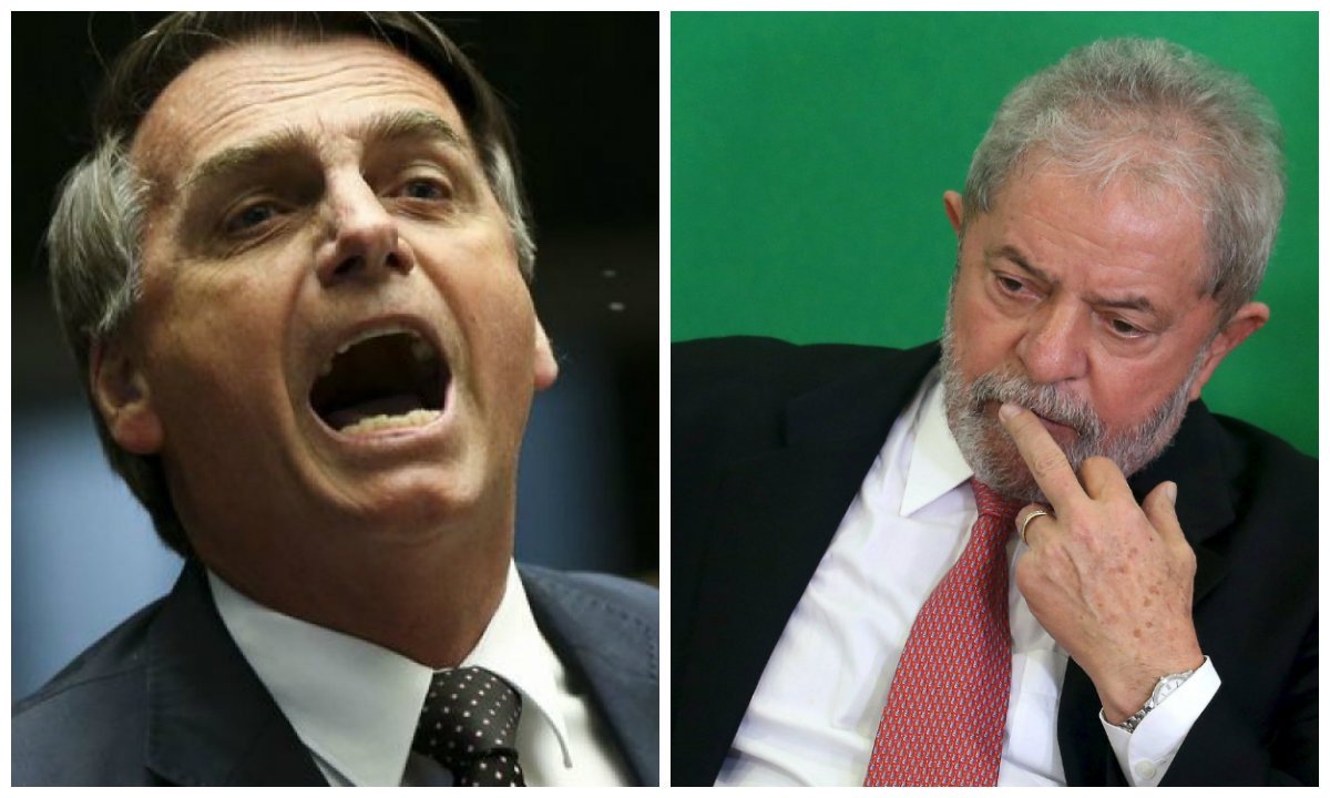 Deputado federal Jair Bolsonaro (PSC)  e ex-presidente Luiz Inácio Lula da Silva
