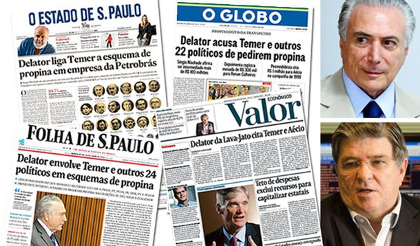 Por que motivos a grande mídia, que tudo fez para desgastar o PT e suas lideranças e para criar o clima que possibilitou o afastamento de Dilma, agora se apressa em divulgar, em amplas manchetes, os descalabros do governo Temer e de seus integrantes, incluindo acusações contra o próprio presidente interino?
