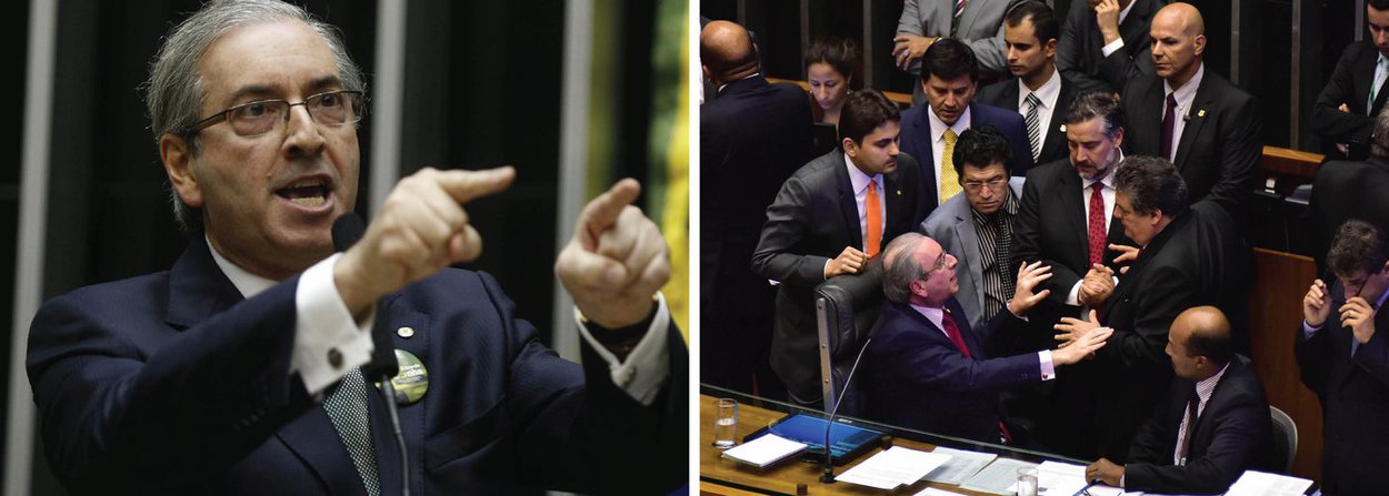 Depois de manobra do presidente da Câmara, que permitiu a criação de uma chapa alternativa para concorrer na votação que definiria os integrantes da comissão especial de impeachment, foi eleita a "comissão do golpe", com a maioria de parlamentares da oposição, que defendem o impeachment da presidente Dilma Rousseff; votação teve bastante tumulto, gritaria e terminou em 272 votos para a chapa 2, contra 199 votos da chapa 1; tema será decidido agora no STF, em sessão marcada para o dia 16; o PCdoB entrou com duas ações na corte, uma contra a votação secreta e outra contra a criação da segunda chapa