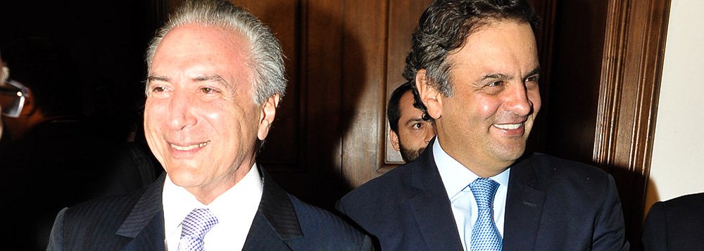Michel Temer e Aécio Neves